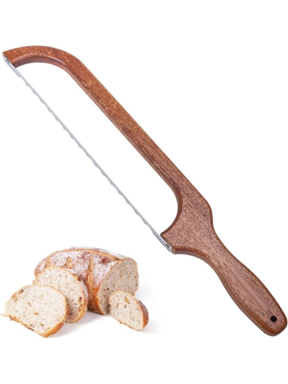 Wooden Bread Bow Knife & Sourdough Cutter - Perfect for Homemade Bread Slicing